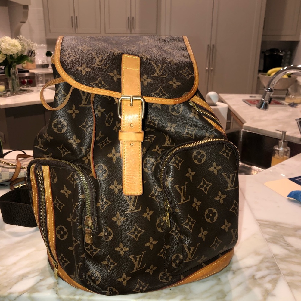 Brown LV monogram backpack